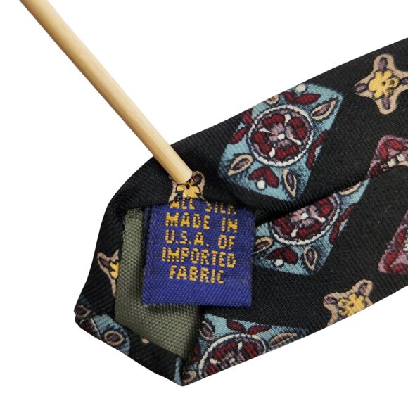 Ralph Lauren Chaps Tie Lot of 2 Men’s Classic Red Blue Geometric 100% Silk USA - Picture 6 of 9